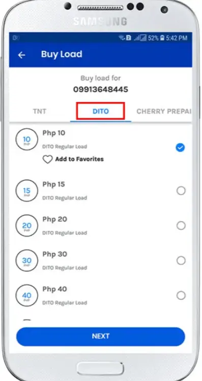 How to Load Your DITO SIM Using GCash