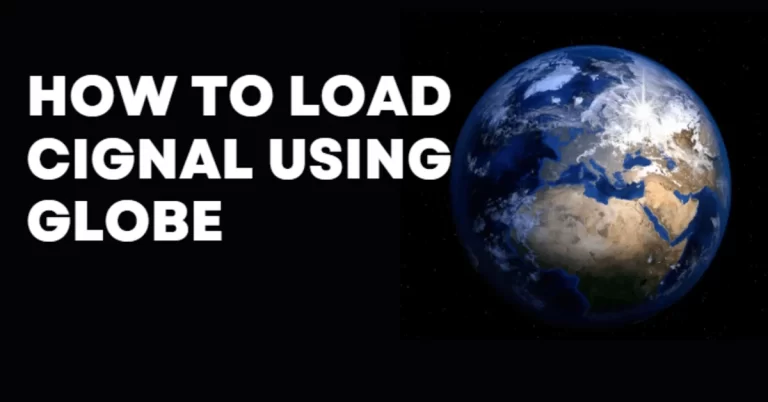 How To Load Cignal Using Globe