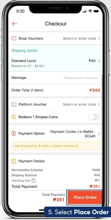 How To Pay in Shopee Using GCash